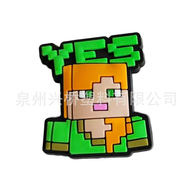 50/100개 마이 월드 케이브 슈즈 버클 드립 플라스틱 소프트 고무 슈즈 플라워 케이브 슈즈 손목 스트랩 장식 버클 액세서리