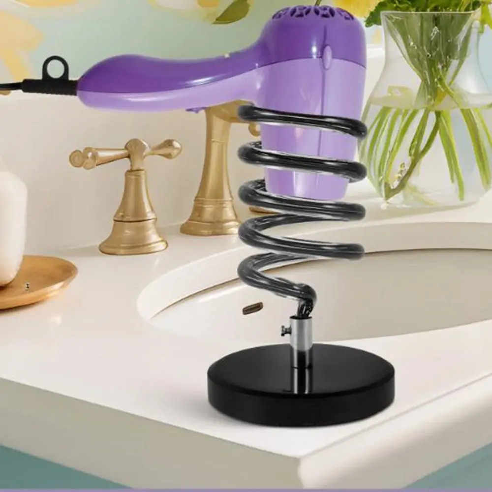 

Innovative Plastic Countertop Hair Dryer Holder Marble Base No Punch Hair Dryer Stand Anti-slip Hair Dryer Bracket for Home