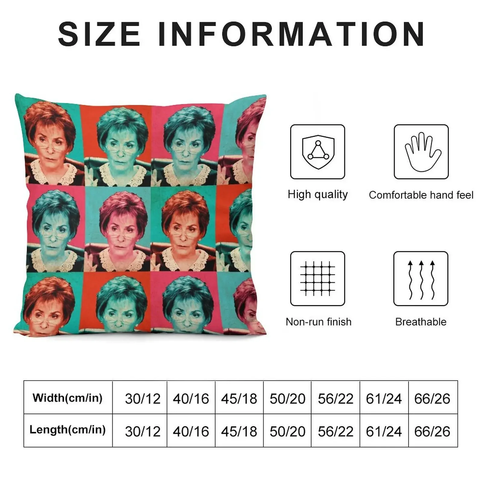 Judge Judy Pop Artwork Throw Pillow christmas supplies Decorative Cushions For Living Room pillow