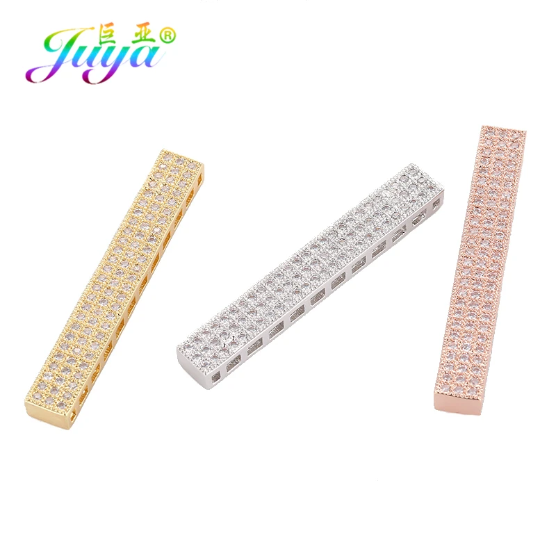 Juya Handmade 5 fori Spacer bar accessori per fai da te donne perline perle collana bracciali che fanno componenti