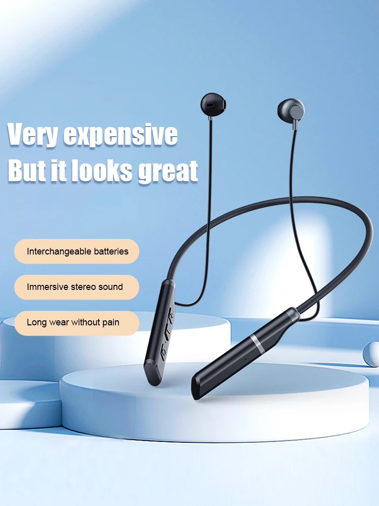 B998 Wireless Bluetooth Neck Stereo Headphones Noise Reduction Sports Earphone Microphone IP65 Waterproof Universal Earbuds