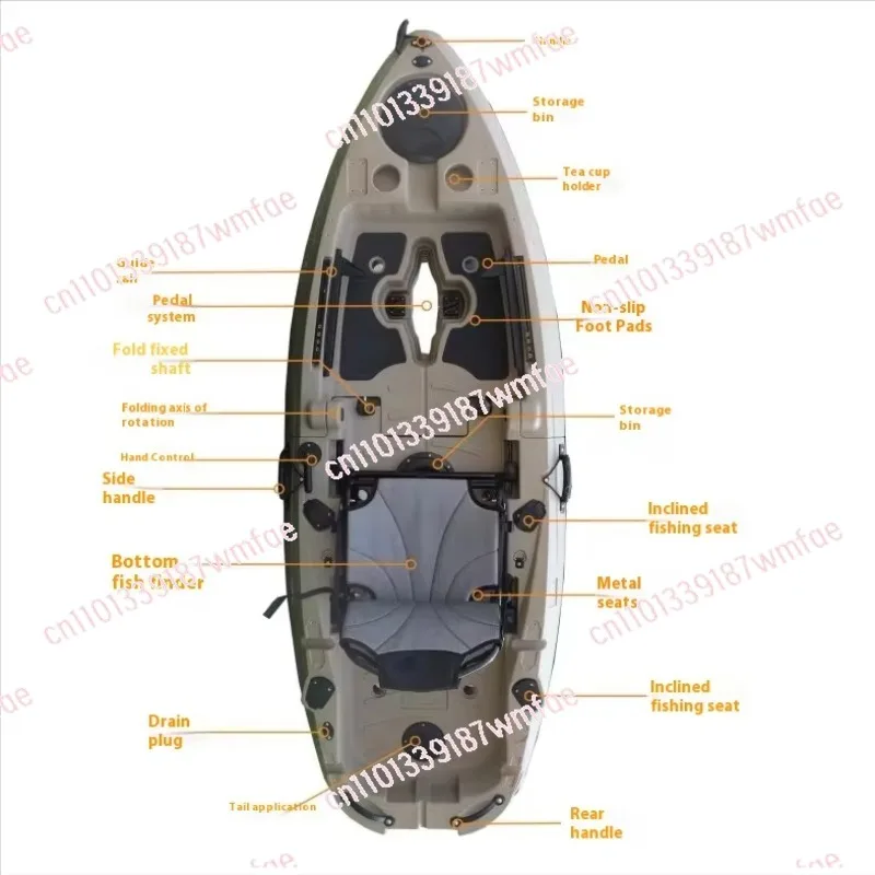 

Hot Sale 8ft Modular Pedal Fishing Kayak Single Folding Kayak