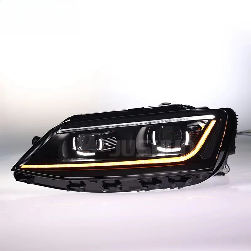 

JUSHUN модифицированные светодиодные фары в сборе для Volkswagen Jetta Sagitar MK6 2012-2018 автомобильная лампа указателя поворота