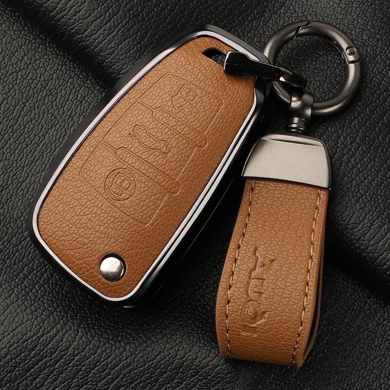 

Key Cover Case Leather For Audi A1 A3 8P A4 A5 A6 C7 A7 S3 S7 S8 R8 Q2 Q3 Q5 Q7 Q8 SQ5 C5 C6 TT RS3 RS6 Accessories Keychain