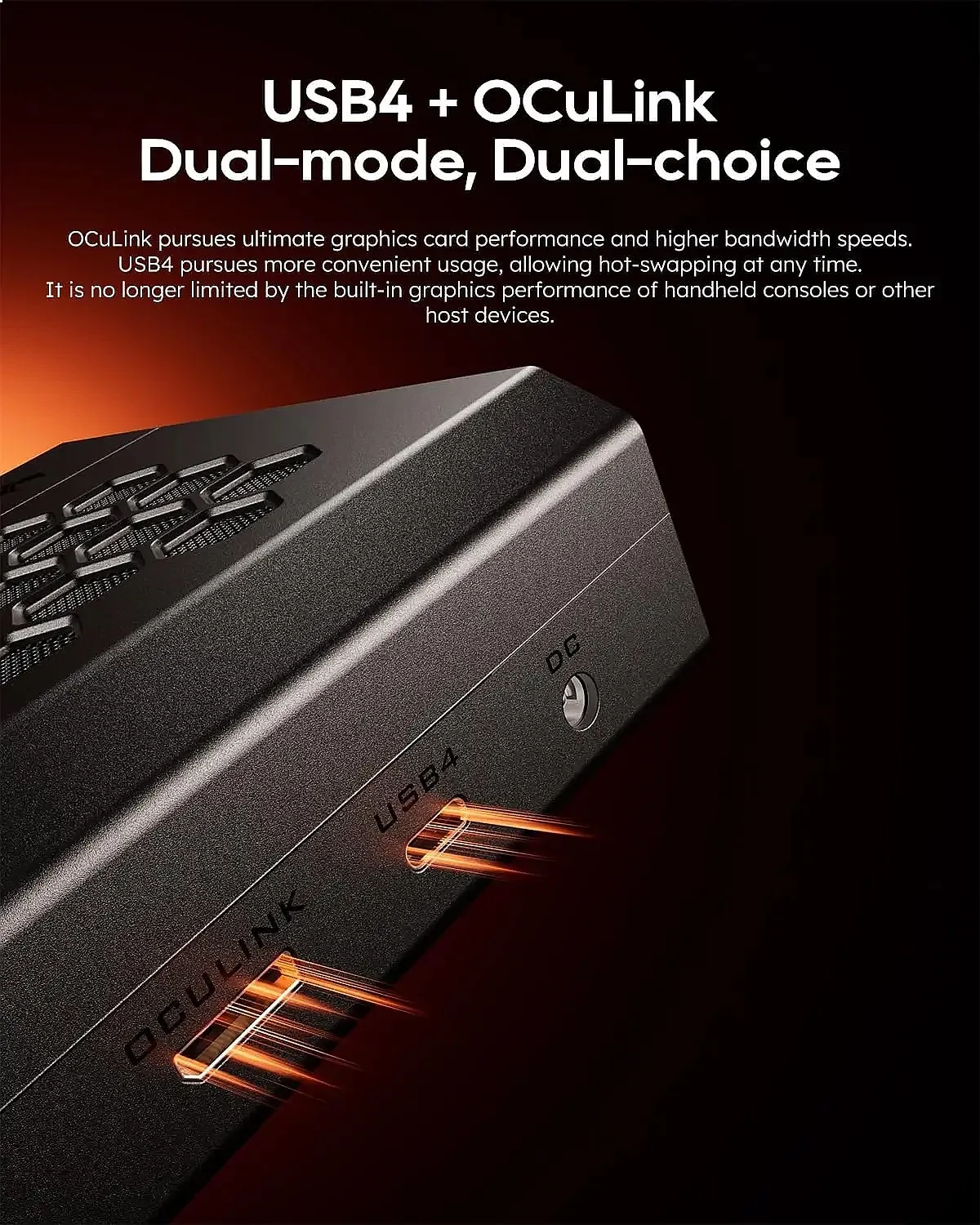 외장 GPU 도크 RX 7600 XT 8GB GDDR6 RDNA3 Oculink PCIe4.0 USB4 240W 노트북용 썸네일 6