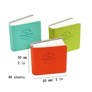 3 szt. Kolorowe Mini szkice kwadratowe szkicownik akwarelowy gruby papier szkice nauka sztuki dostaw sztuki