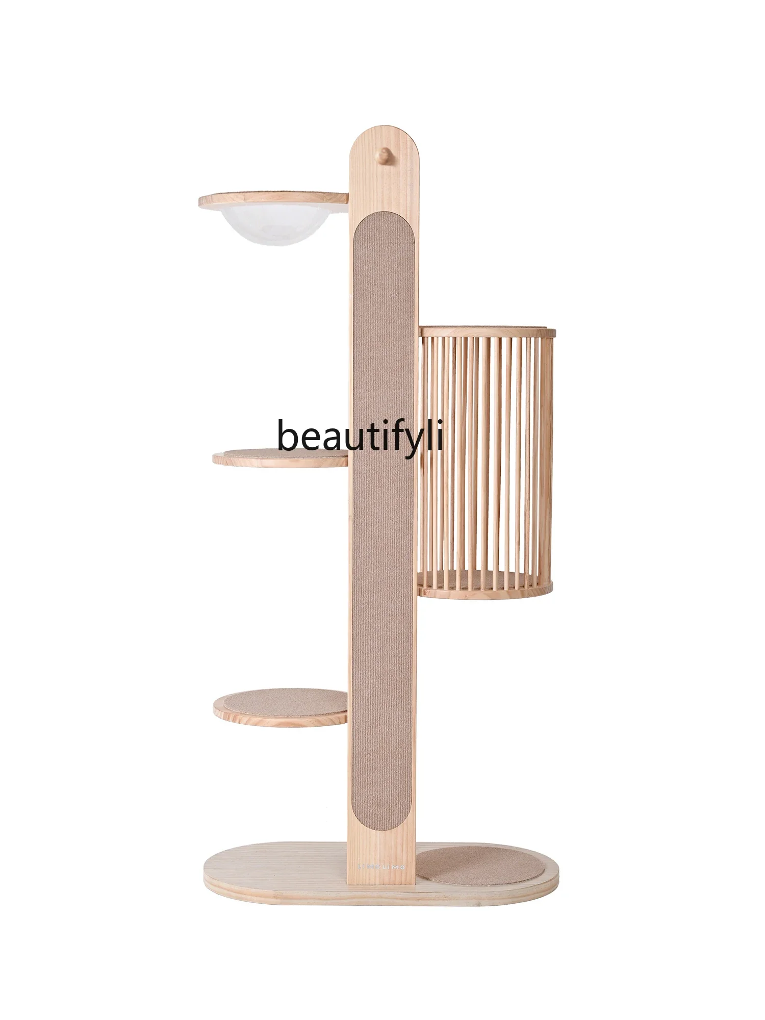 

Solid Wood Cat Climbing Frame Cat Nest Tree Integrated Large Japanese Simple Vertical Cat Scratch Trees