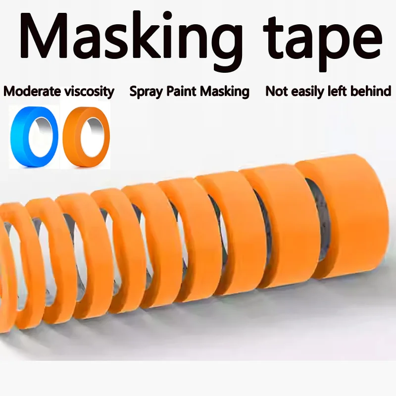 

High-Quality Yellow Washi Masking Tape with Strong Adhesion and Heat Resistance for Paint Masking, Grout Sealing, and Color Sepa