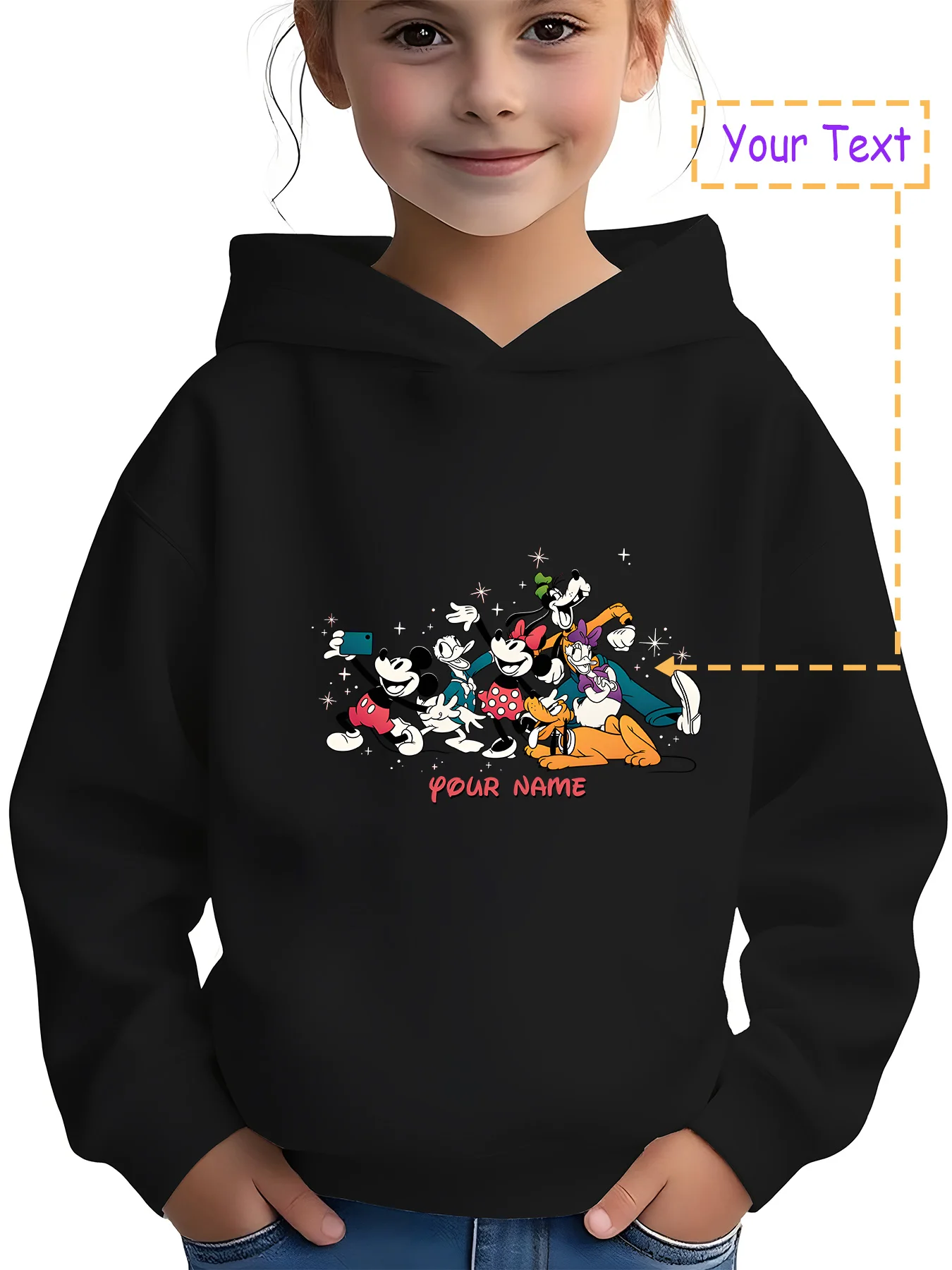 

MINISO Disney Family Photo Hoodies - Featuring Mickey Mouse, Minnie Mouse, and more, perfect for family gatherings and themed ou