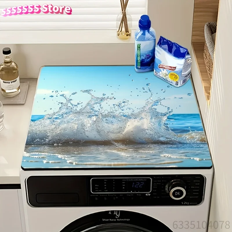 Non-slip draining mat prevents shifting under wet dishes. Absorbs splashes and residual water, reusable for years.