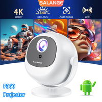 Salange P360 Projector 340ANSI 4K Video Android11 5GWifi Allwinner H713 BT5.2 1080P Outdoor 360 Rotate Home Cinema Auto Keystone