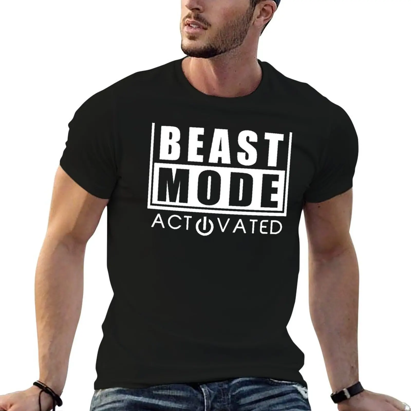 Beast Mode Gym Bodybuilding Sport Motivation T-Shirt graphic t shirts for man t shirt men 100% cotton luxury brand T-Shirt