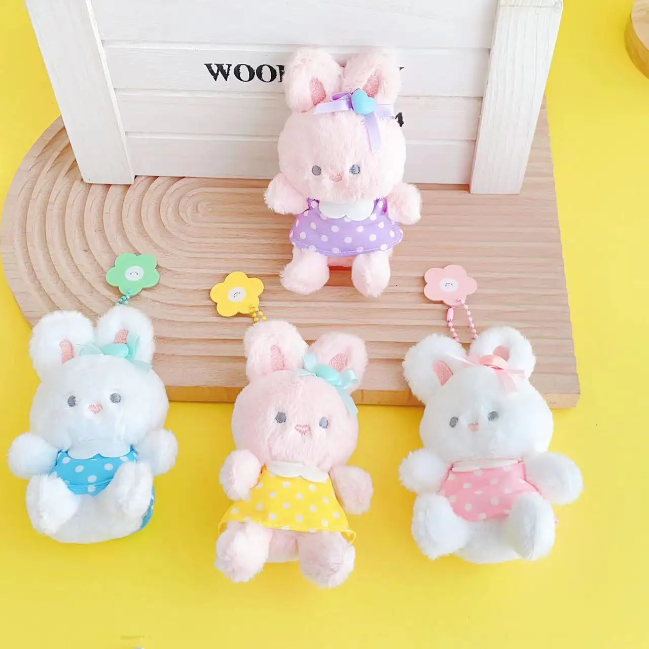 New rabbit doll plush toy cute girl wearing a skirt cute little rabbit pendant bag ornaments small gifts