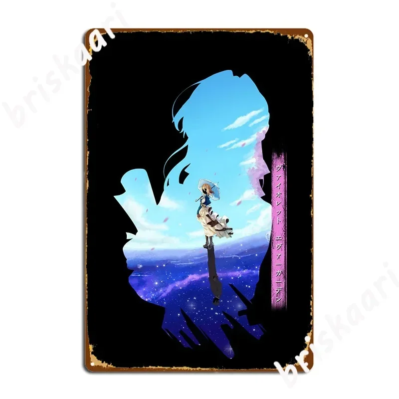 Violet Evergarden Metal Sign Club Home Kitchen Mural Painting Retro Tin Sign Poster