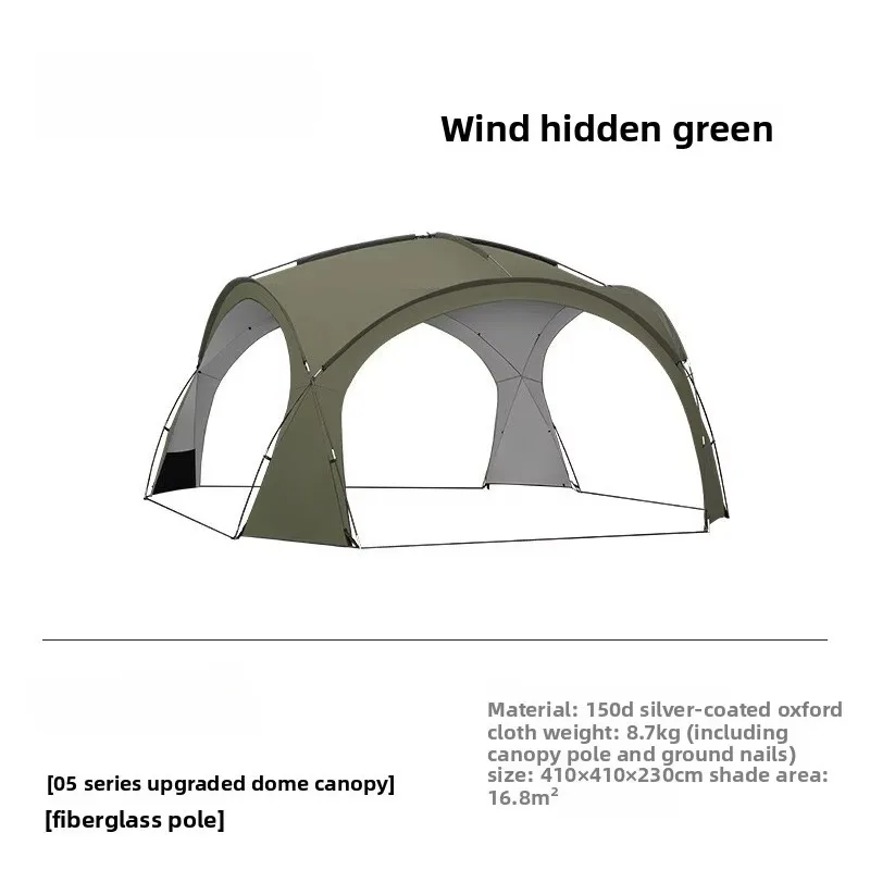 Spacious Round Dome Canopy - Heavy Duty Extra Large Mesh Set, Waterproof and Sunscreen for Family Camping Fast Delivery