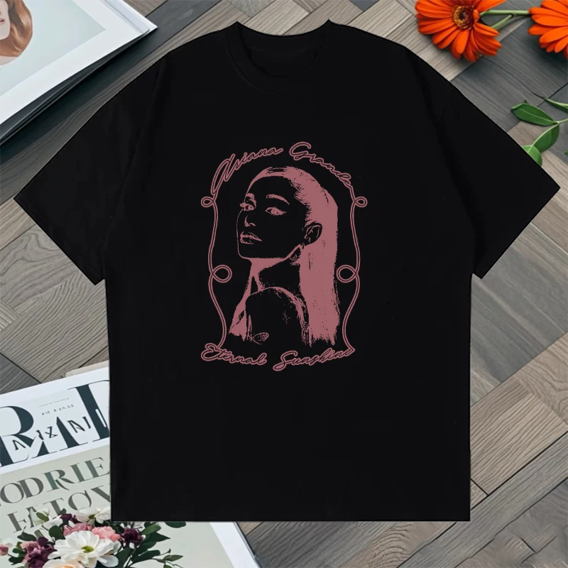 

Ariana Grande Eternal Sunshine Oversized t-shirt Album 100% Cotton Merch Men Women vintage short sleeve T-shirts Unisex clothing