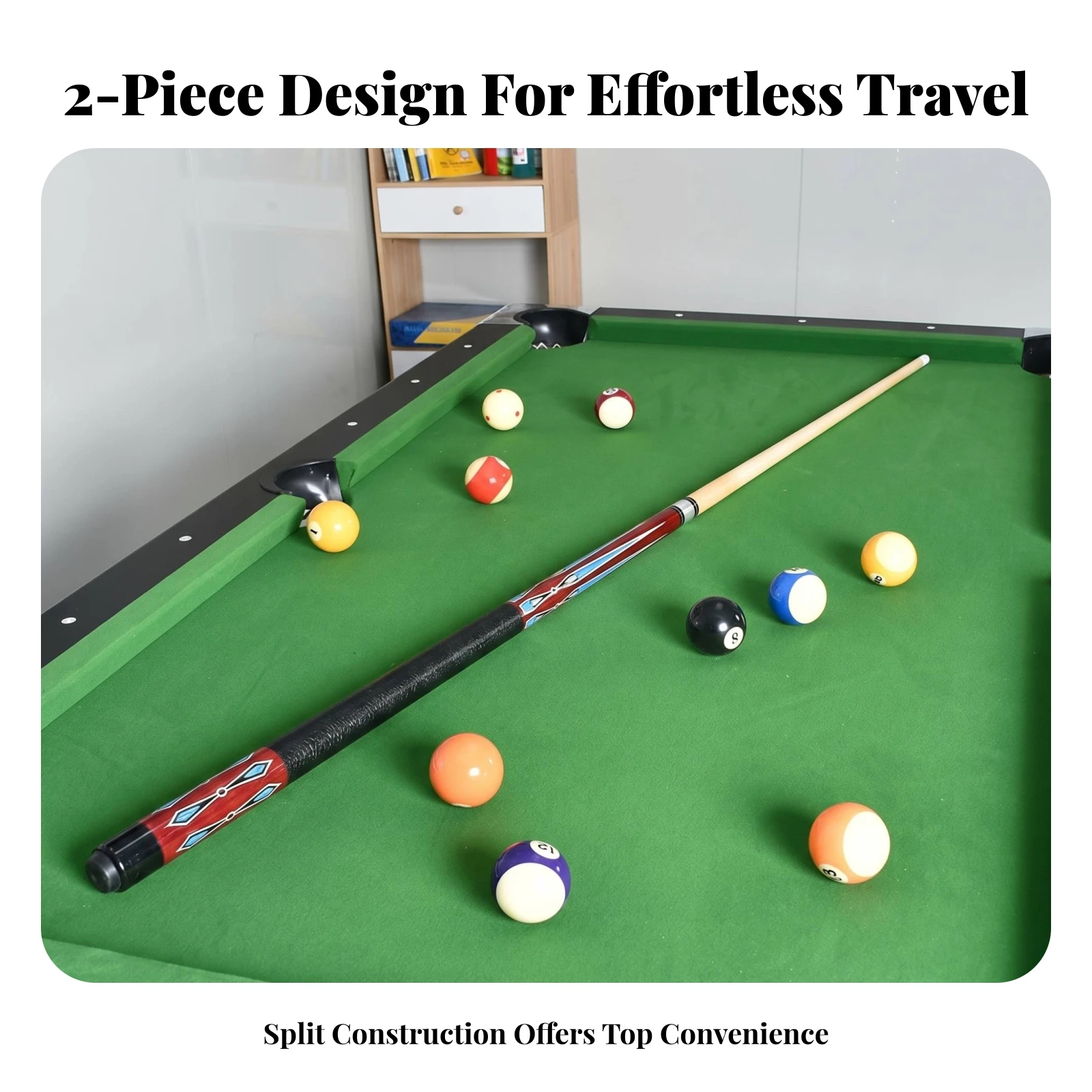 ツーピースプールキュー 12.5mmチップ 中国式エイトボー - Sports Equipment Game のレビューと価格