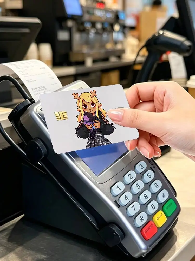 Game Deltarune Noelle H-Holiday  4pcs 1Set Card Stickers Small Waterproof Chip 4PCS Card Sticker Anti-Scratch