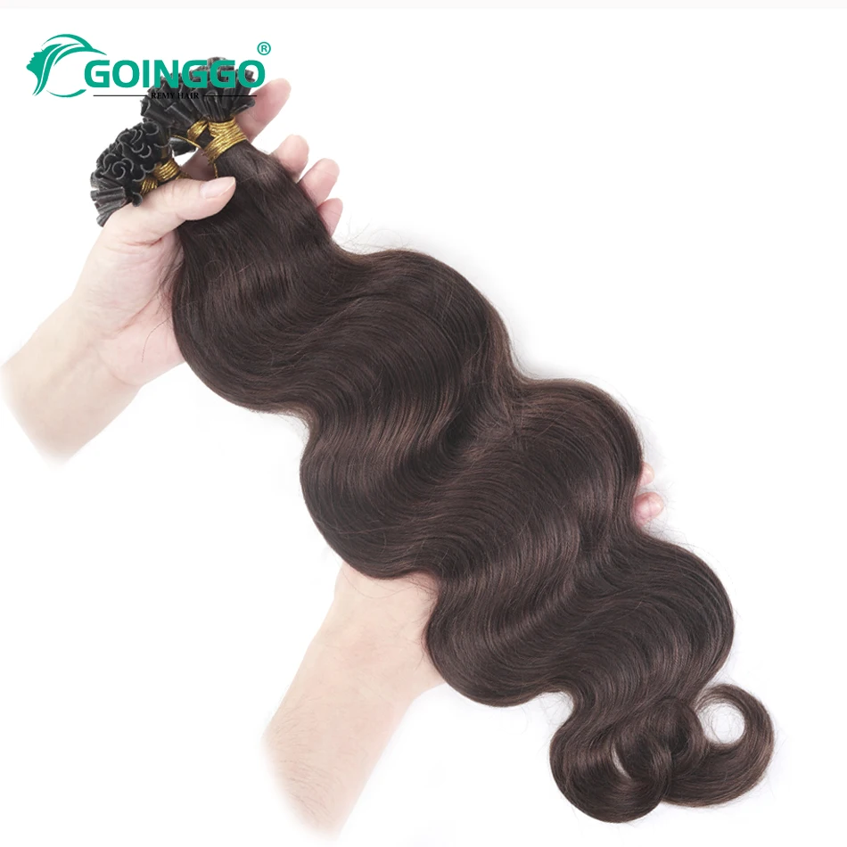 Body Wave U Tip keratyna przedłużanie włosów końcówka do paznokci przedłużanie maszyna Remy Fusion pre-bonded Brown Blonde Natural Real dla kobiet