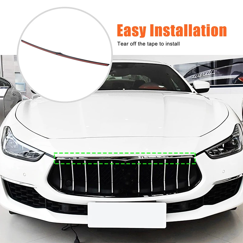 

For Maserati 2018+ Jiboli Central Grid Horizontal Bar Car Front Central Control Decorative Strip ABS Carbon Fiber Pattern/Black
