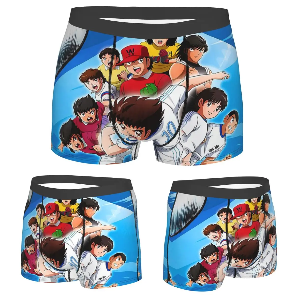 

Boxer Underpants Shorts Japan Football Manga Captain Tsubasa Panties Male Ventilate Underwear for Homme Man Boyfriend Gift