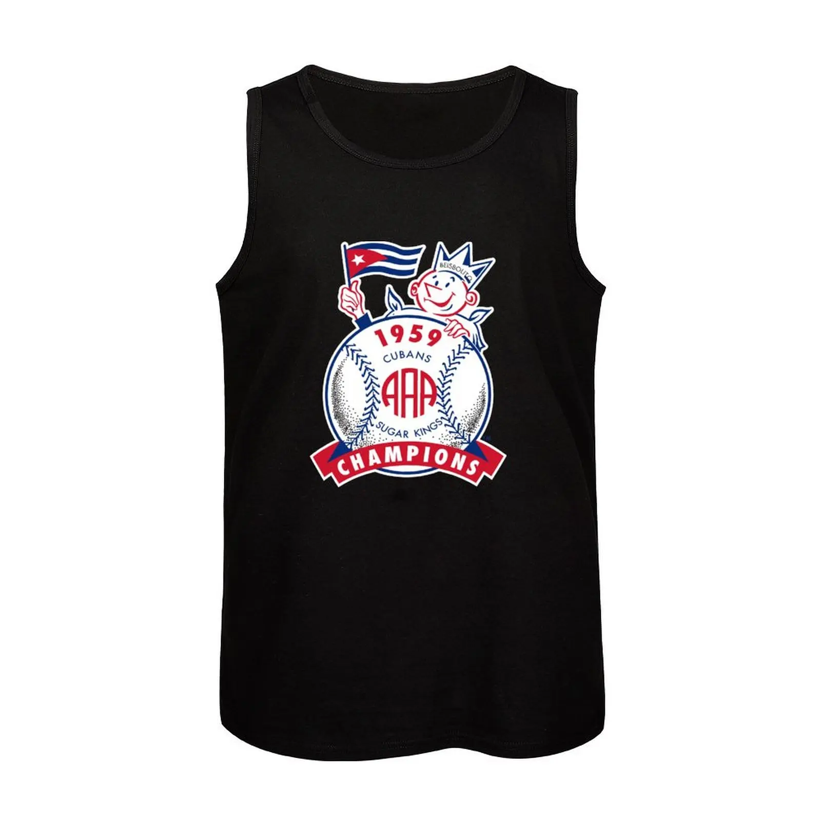 Havana Sugar Kings 1959 AAA World Champions Logo Tank Top t-shirt for men summer sports vest