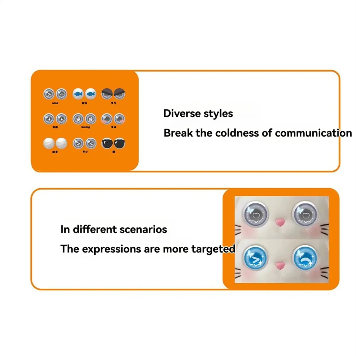 Ai Movement Box WiFi AI Box Toy Voice Recognition+AI Conversation Technology 1.28 Inch Dual-Screen for DIY AI Doll