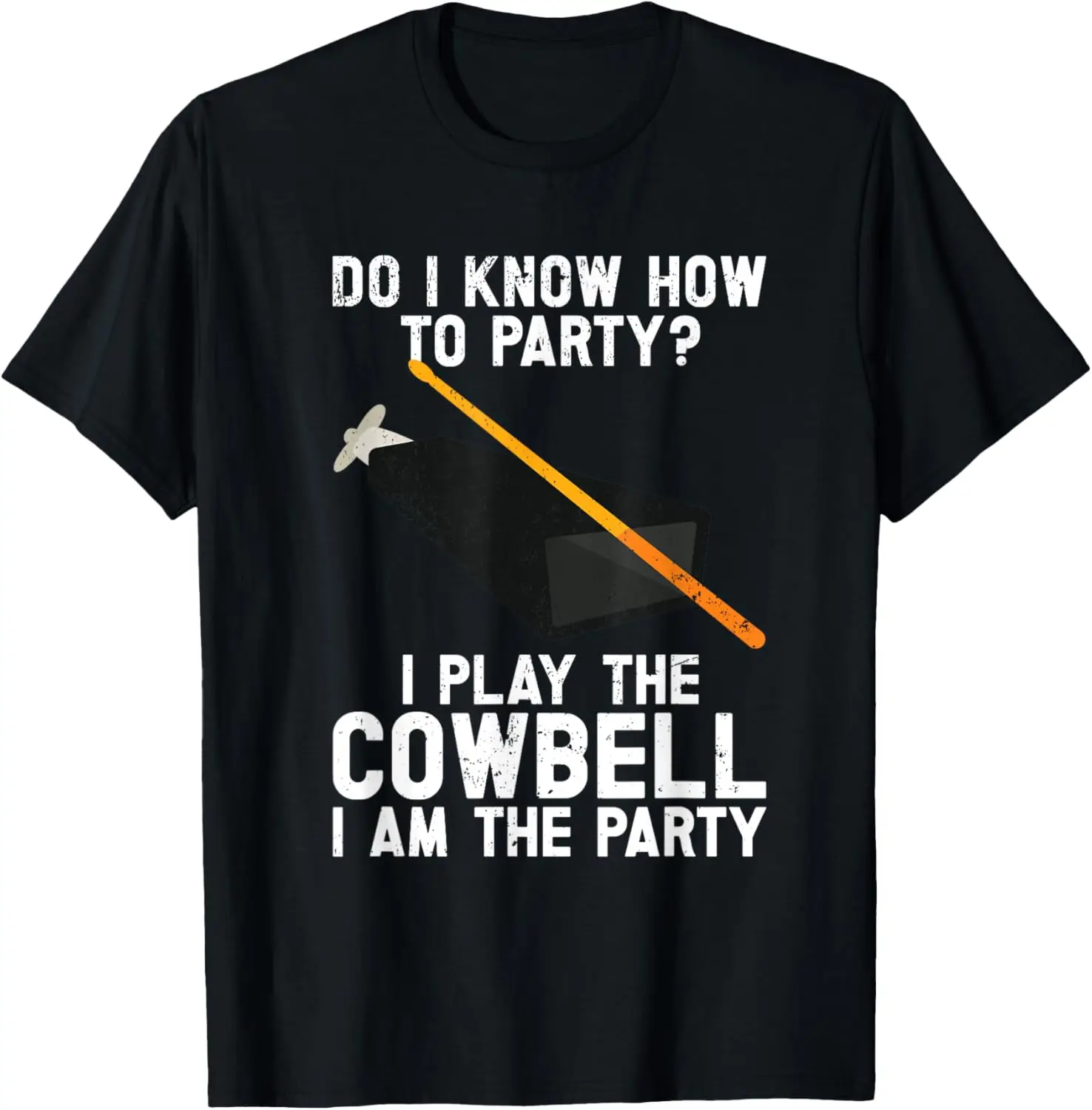 

Cow Bell More Cowbell Vintage Funny Drummer Cowbell Funny T-Shirt