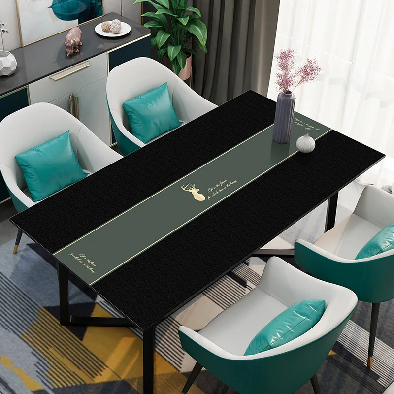 Leather light luxury anti scald household thick anti slip dining table and coffee table mat