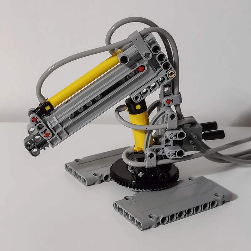 ใหม่การวิเคราะห์เกียร์ Rack ขยาย Boom Trailer Turntable การ์ตูน Cranes บล็อกตัวต่อ MOC Pneumatic Crane มินิรุ่นของเล่น