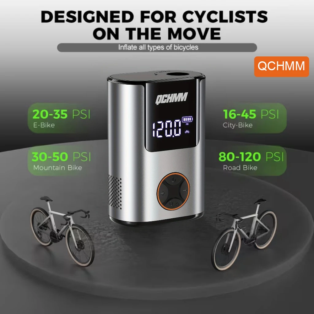 

Portable Tire Air Compressor and Inflator, Mini Tire Pump, 600mAh Rechargeable Electric Compressor, Electric Air Pump