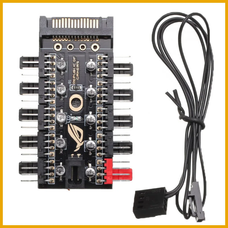 NEW 2026  IDE 4Pin 10 Port PC Case Fan Hub PWM Controller SATA Power/Large 4P Splitter Motherboard Cooler Cooling Fan Cable