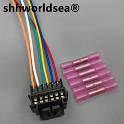 shhworldsea 6 Pin Auto connector socket rear lamp 7701477989 7703297051 For Renault Clio II rear light wiring loom repair plug