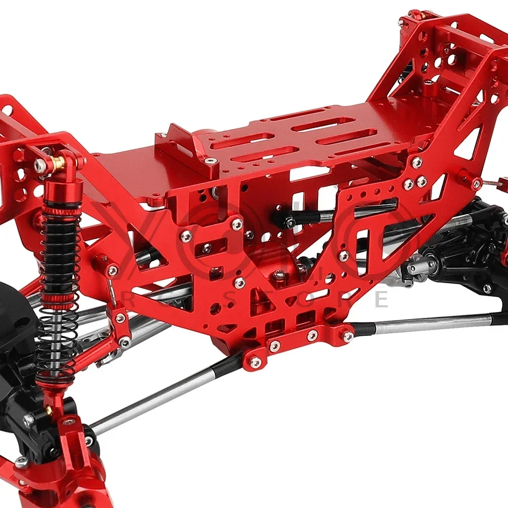 Metalowa rama podwozia 1:18 z osłami Skrzynia biegów do RC 1/18 LOSI Mini LMT 1/18 Szczotkowana ciężarówka Monster Truck Część ze stopu aluminium