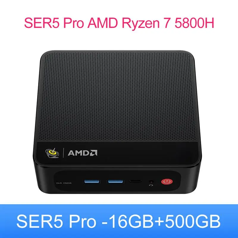 Top Beelink Mini PC SER5 Max AMD Ryzen 7 5800H DDR4 16G 500G NVME SSD 32G 500G SER5 Pro 32G 1T WiFi6 4K Type-C Gaming Mini