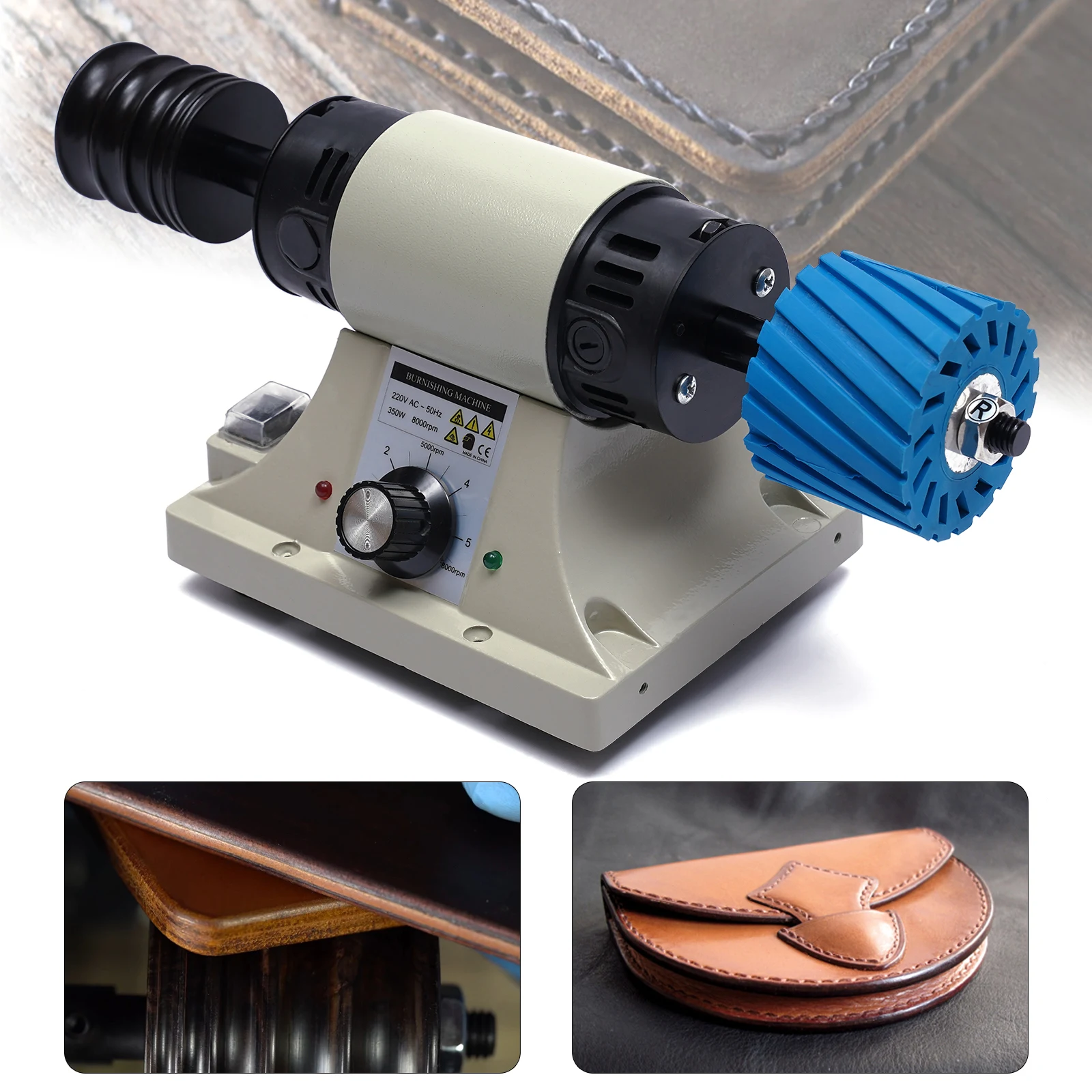 8000RPM Electric Leather Polishing Burnishing Machine Leather Edge Grinding Tool