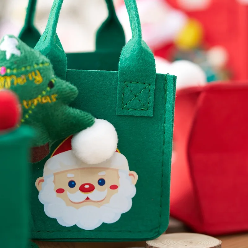 جديد عيد الميلاد للأطفال هدية الإبداعية حقيبة هدايا صغيرة كيس الحلوى عشية عيد الميلاد علبة التعبئة والتغليف يده ورأى حقيبة هدية صندوق للفتيات