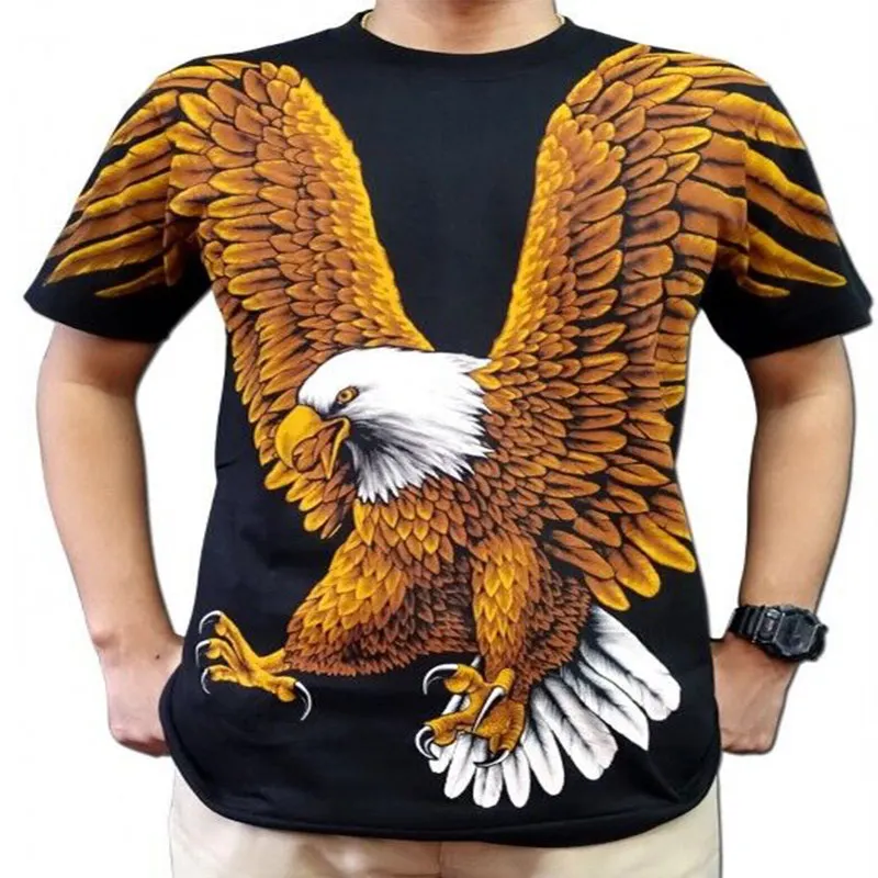 New 3d printed Fierce Eagle Pattern men's T-shirt Fashion Trend High Quality design O collar comfortable short sleeve clothing