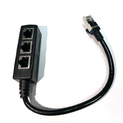 3 in 1 rj45スプリッターLANイーサネットネットワークrj45コネクタエクステンダーアダプターケーブルネットワーク拡張用1オス3メス