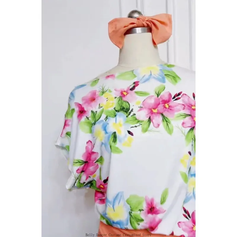 Customized Belly Dance Costumes Piece Saidi Robe Diamond Studded Headscarf Belt Eastern Dance Vine Staff Robe Performance Dress