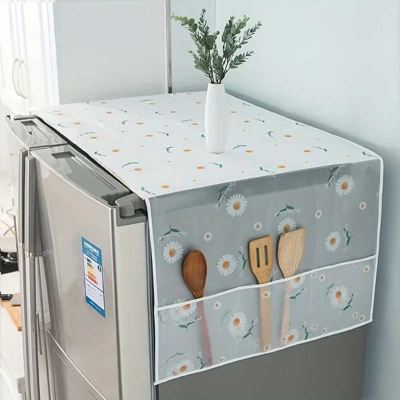 

New Refrigerator Dust Proof Cover Cloth Stylish Hanging Bag Refrigerator Pocket Household Storage Organization Bag