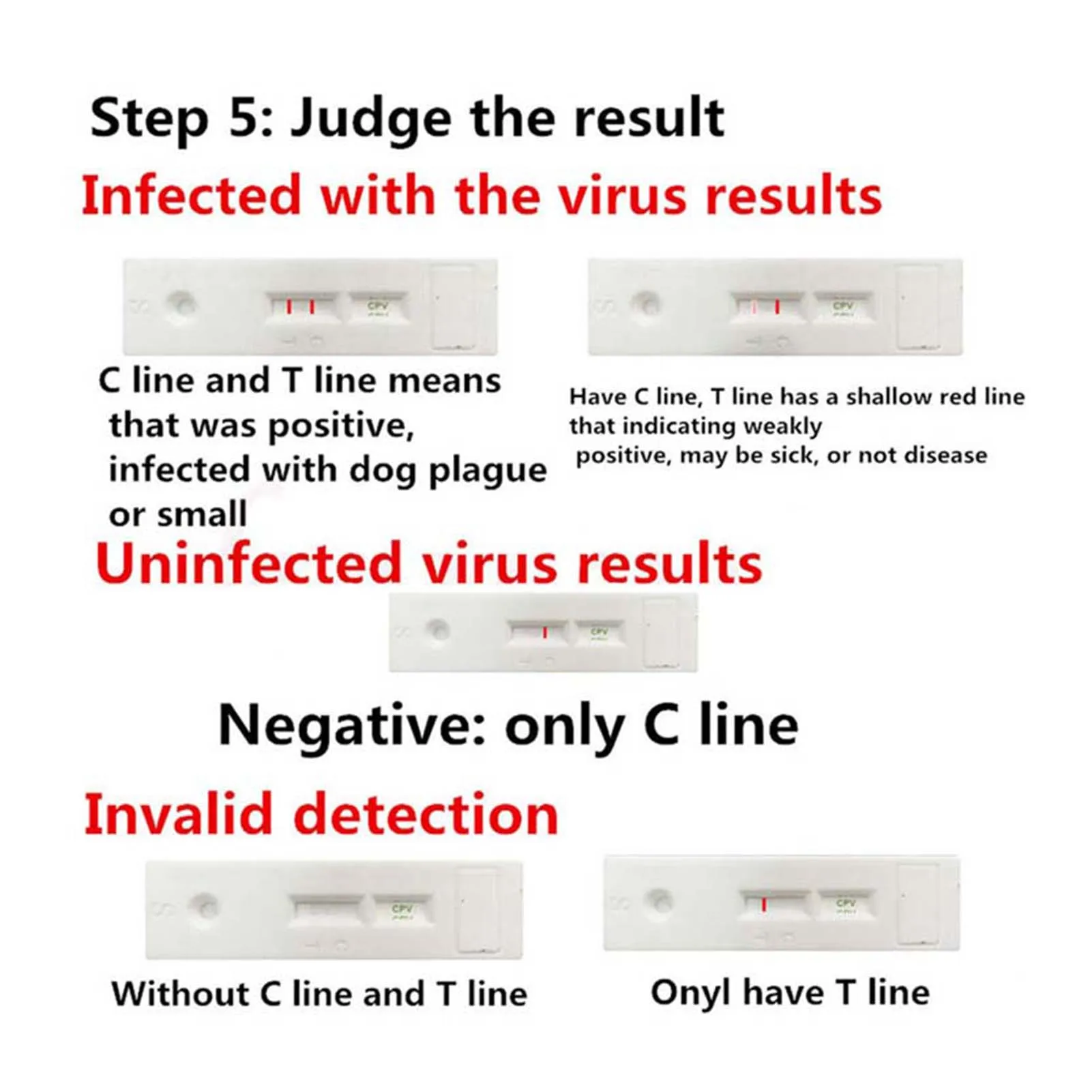 Canine Distemper Adeno Test Kit Canine Distemper Test Kit Worm and Parvo Test for Pet Early Detection of Intestinal Parasites