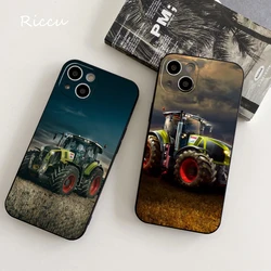 Claas Tractor Phone Case Tempered Glass for IPhone 14 13 12 11 Pro XR XS MAX 8 X 7 Plus 12 Mini Phone Full Coverage Covers