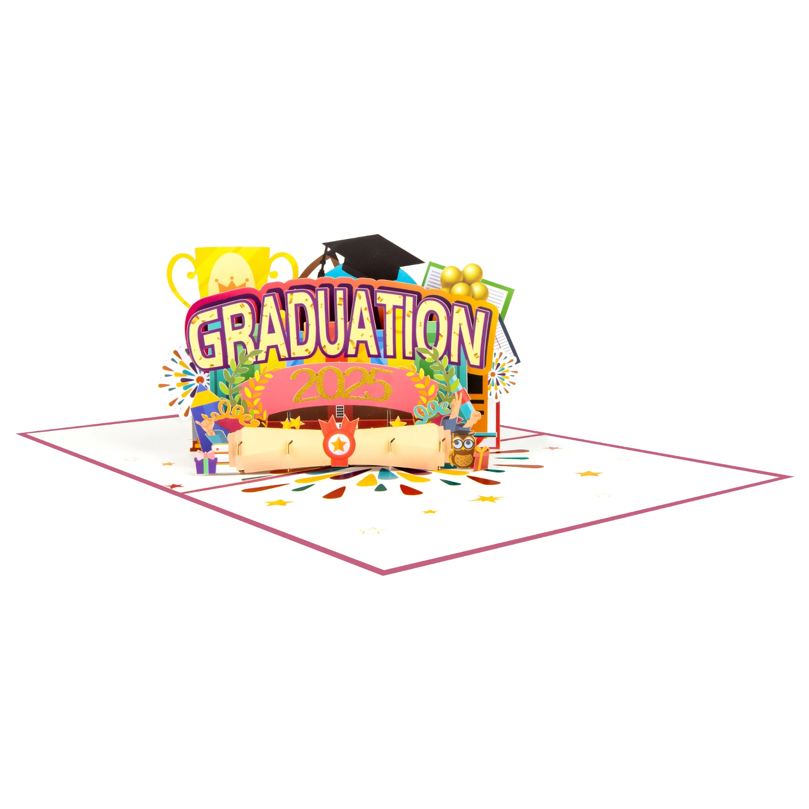 Pop Up Congrats Card, Graduation Card, Congratulations Card, 3D Greeting Card for Business High School College University
