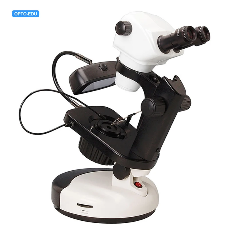 OPTO-EDU A24.1001-B gemological 0.8-5.0x gem jewelry microscope