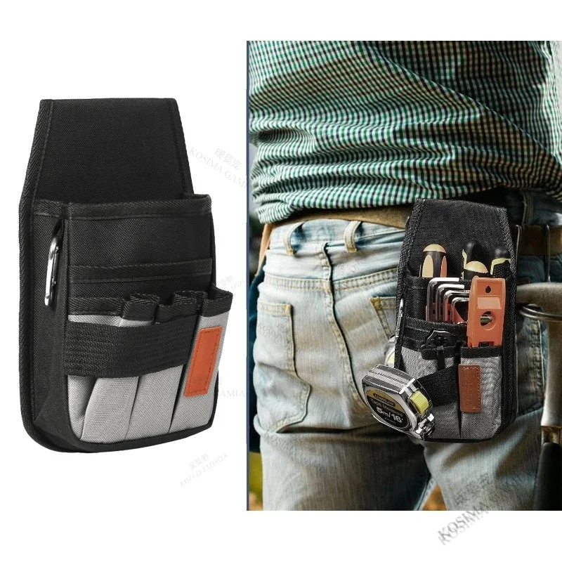 

Портативная поясная сумка для инструментов, 1 шт., мужской кожаный водонепроницаемый пояс для хранения, многокарманный прочный, износостойкий, прочный