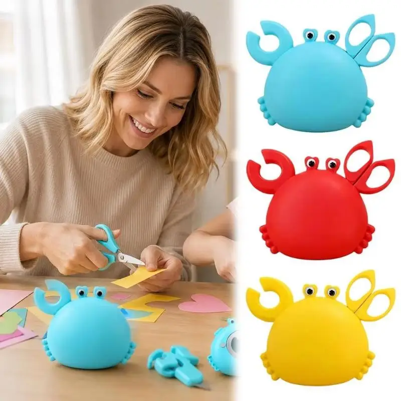3‑in‑1 Cute Crab‑Shaped Multi Tool, Magnetic Storage Scissors Bottle Opener Package Cutter For Home Travel