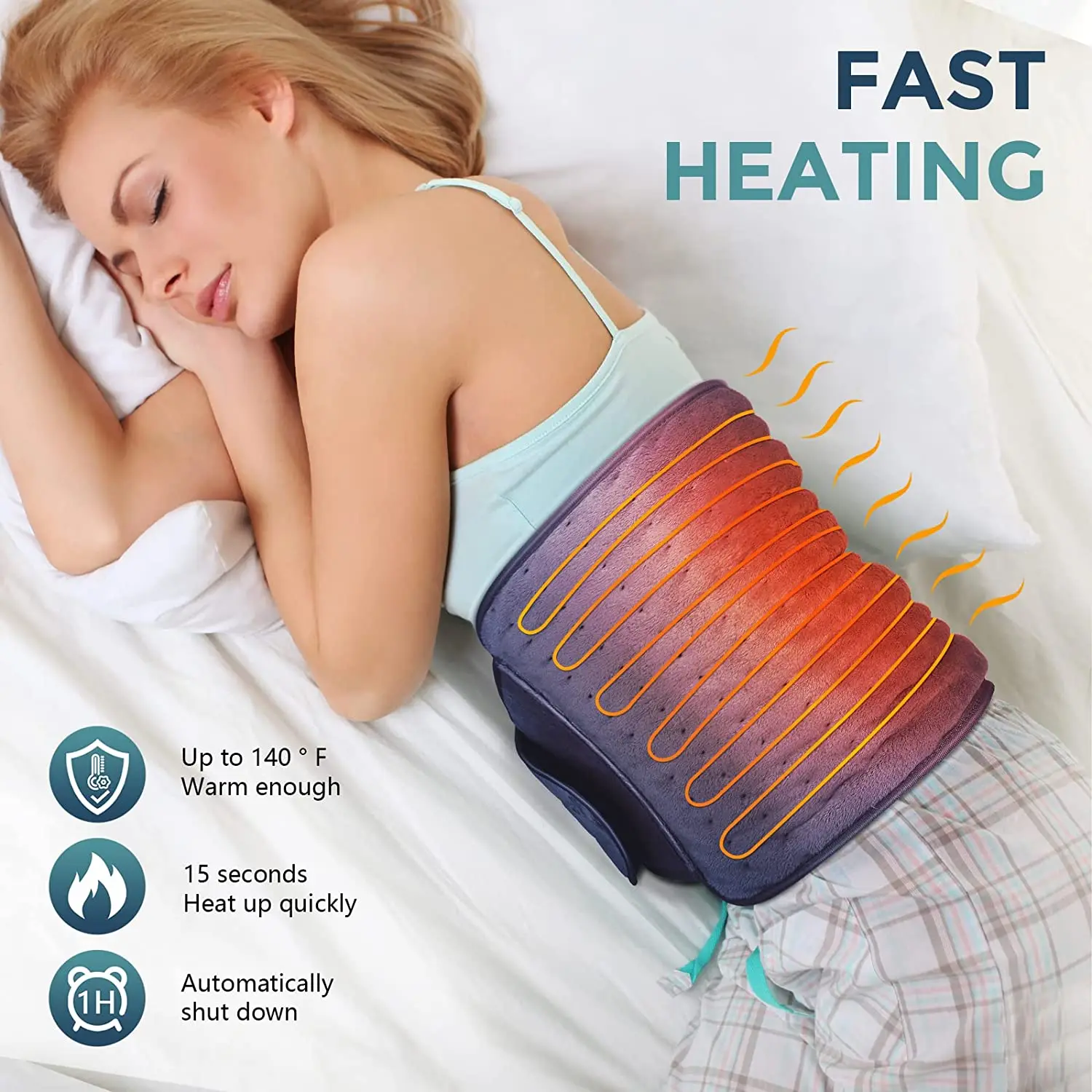 

Portable Electric Blanket Waist Back Thermal Heated Blanket Heater Body Type Electric Heating Pad Constant Temperature Blanket