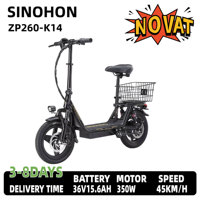 SINOHON ZP260-K14 14 Inch Electrick Bike Adult 350W Motor 36V15.6Ah Battery Ebike Max Speed 32KM/h Electric Bicycle