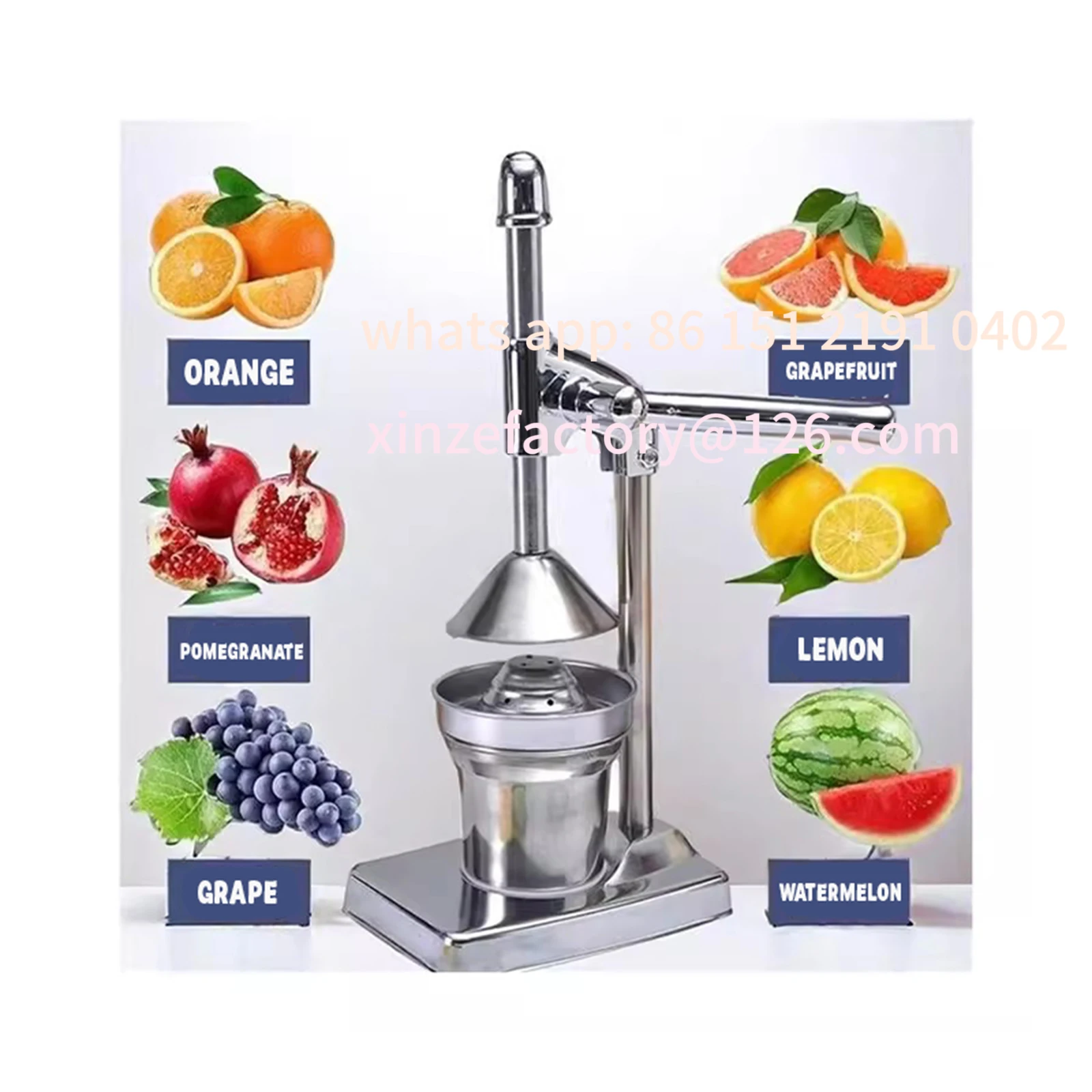 Customizable Stainless Steel Juicer Fruit Juicer,Heavy Duty Manual Juicer For Fresh Lemonade